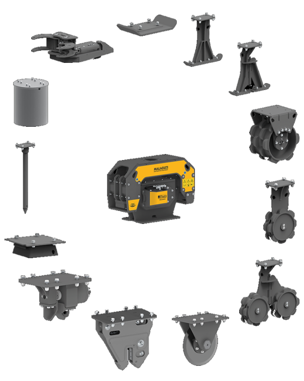 MALAGUTI PLURY W1 9.0-23L - Vibrationsantriebssystem mit einer schwingenden Masse