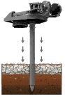 PLURY DRILL BIT - Vorbohrer für Vorbohren auf hartem Untergrund für Bagger 4-12 Tonnen